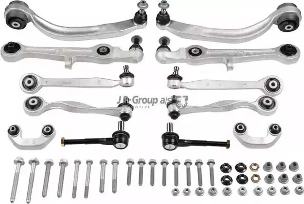 Kit suspension Audi A4 8E0411318 renforcé avec accessoires JP GROUP