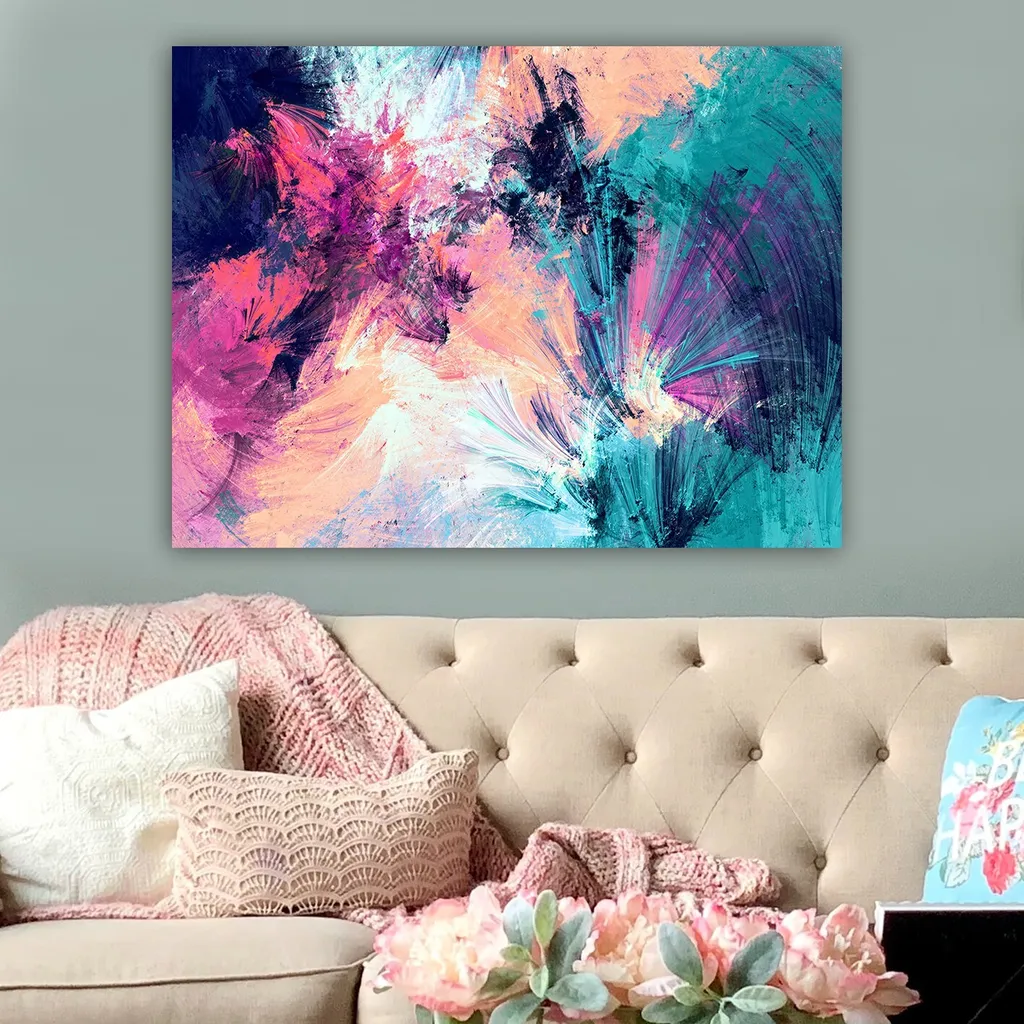 Tableau sur toile 100% canvas Wallity 70x100 cm aux couleurs vibrantes