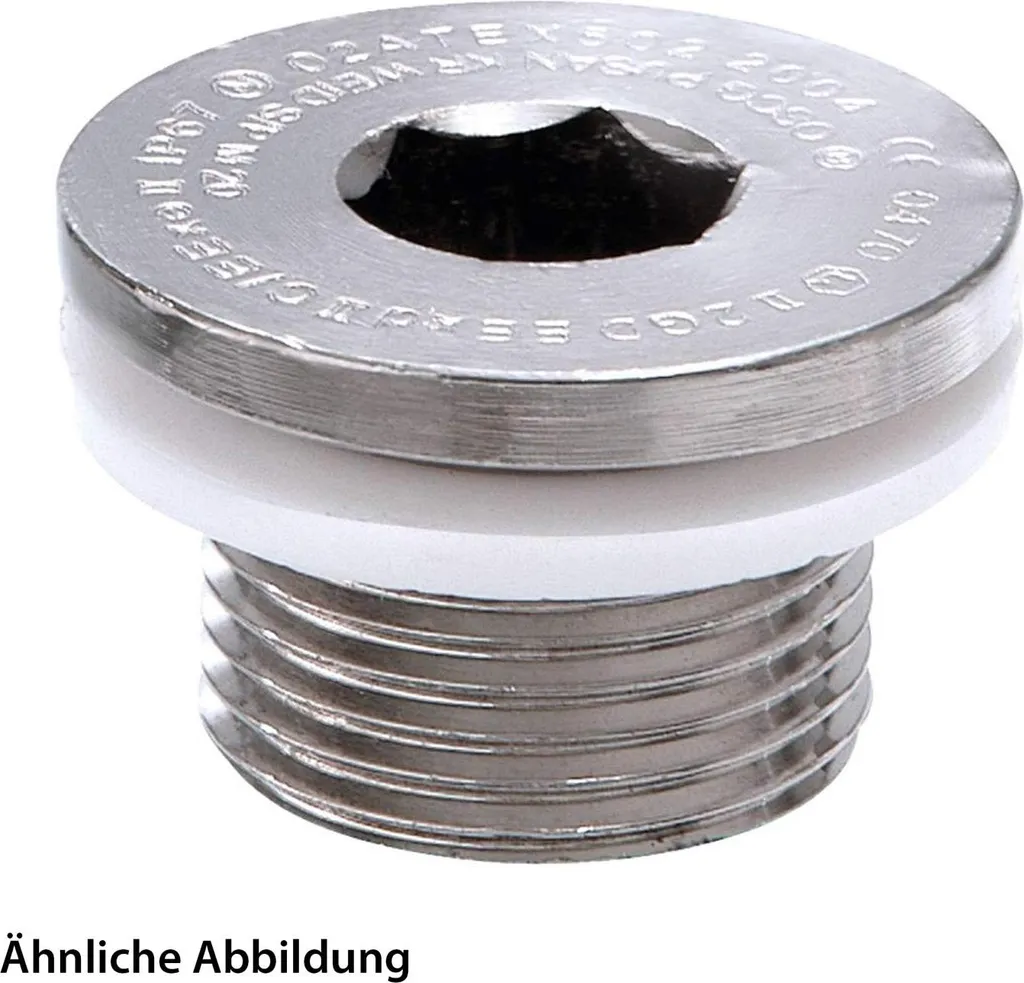 Tappo Cieco WISKA ATEX M25 Ottone Nichelato - Sicurezza Ex-d/Ex-e IP66