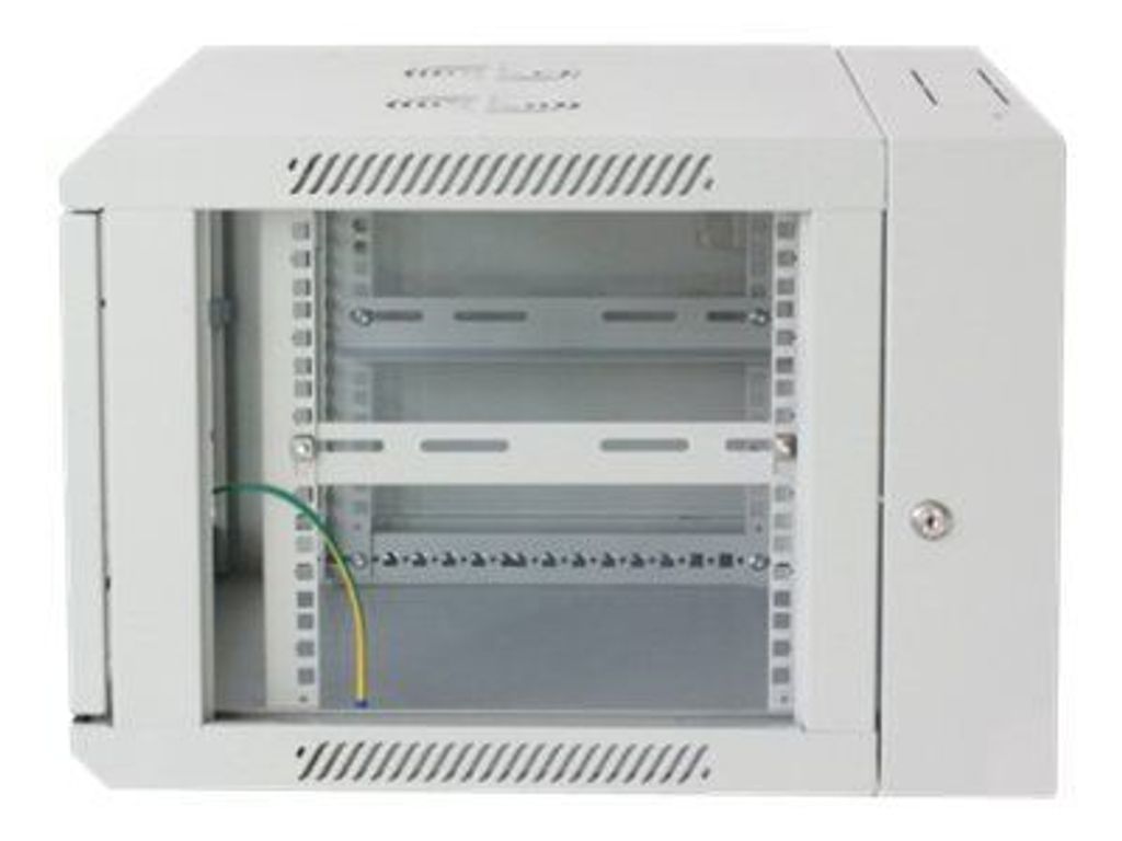 INTELLINET Wandverteiler 15HE 600x550mm Schwenkrahmen grau