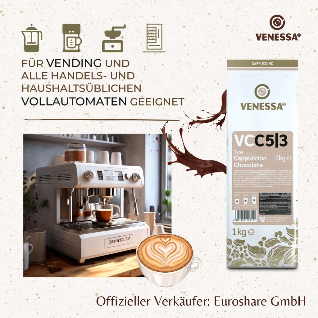 VENESSA Cappuccino Chocolate VC5/3 Aromatisiertes Produktbild 2