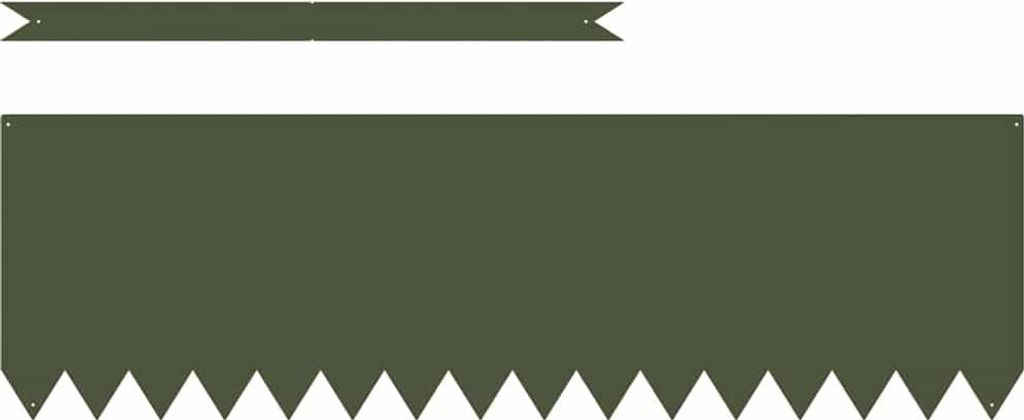 vidaXL Raseneinfassung 10 pcs Olive Grün 100 x 0,05 x 20 cm