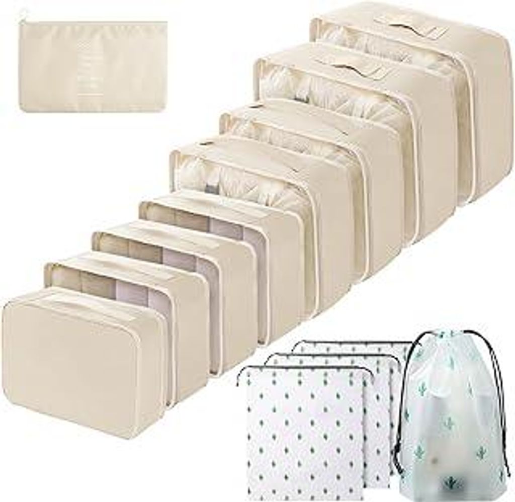 Gemtte Koffer Organizer Set 13-teilig, Wasserdicht Packing Cubes, Multifunktionale Travel Packwürfel, Kofferorganizer Packtaschen für Koffer, Rei...