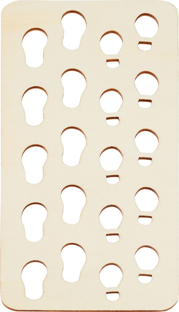 HobbyFun Schablone Fußabdrücke 7x14 cm 2 mm Dicke für Bastelprojekte