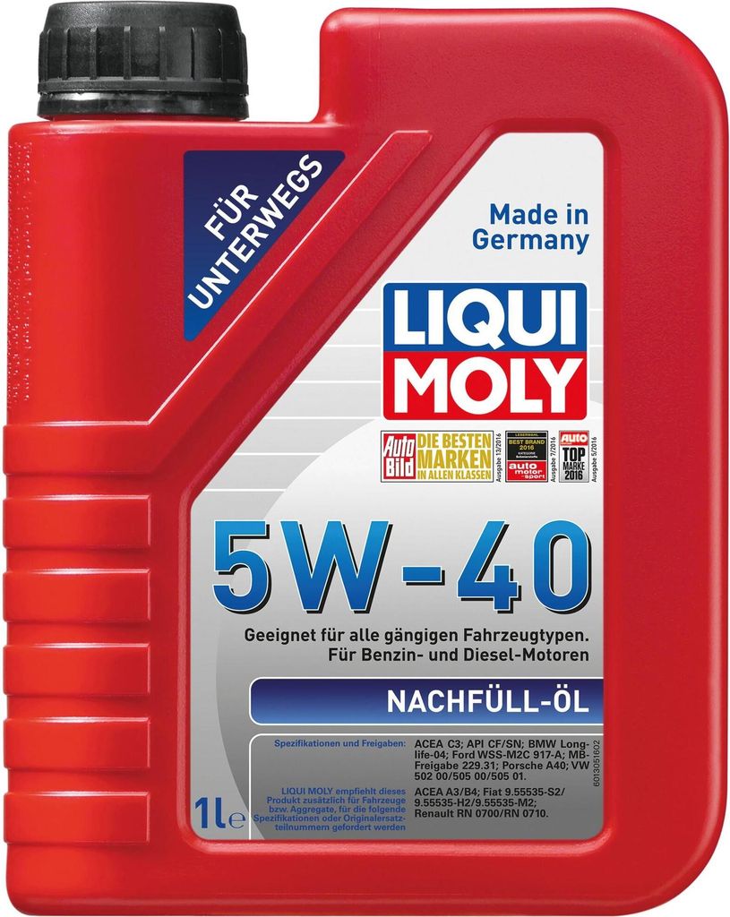 Liqui Moly Refill Oil Sae 5w-40 Motoröl 1l Rot  Rot One Produktbild 