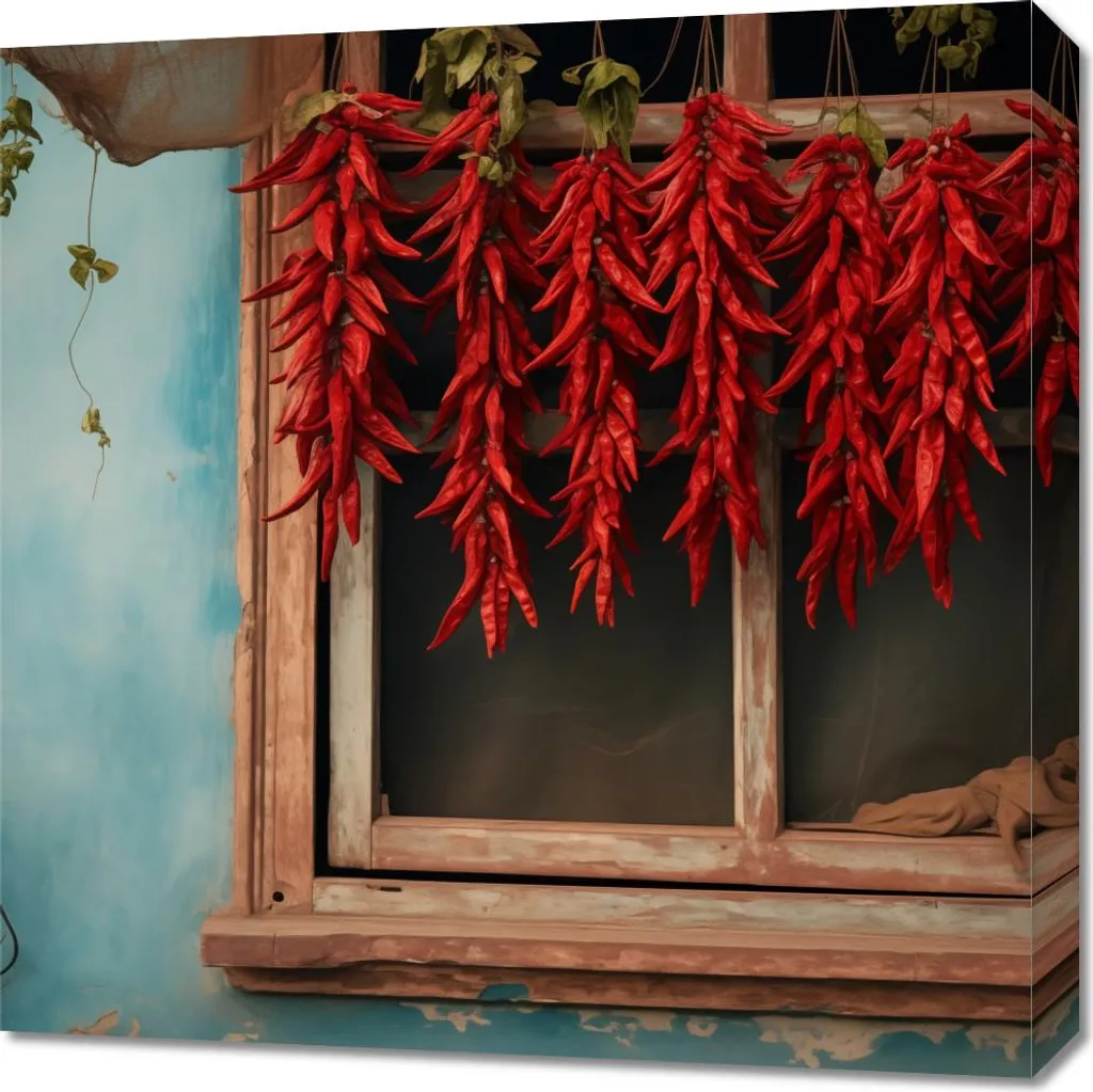 Arredamento Cucina: Quadro Moderno Peperoncino 60x60 per Appassionati Food