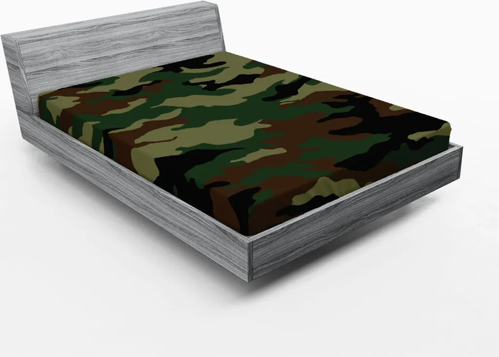 Lenzuolo Camo Militare 180x200 ABAKUHAUS - Arredo Letto Moderno