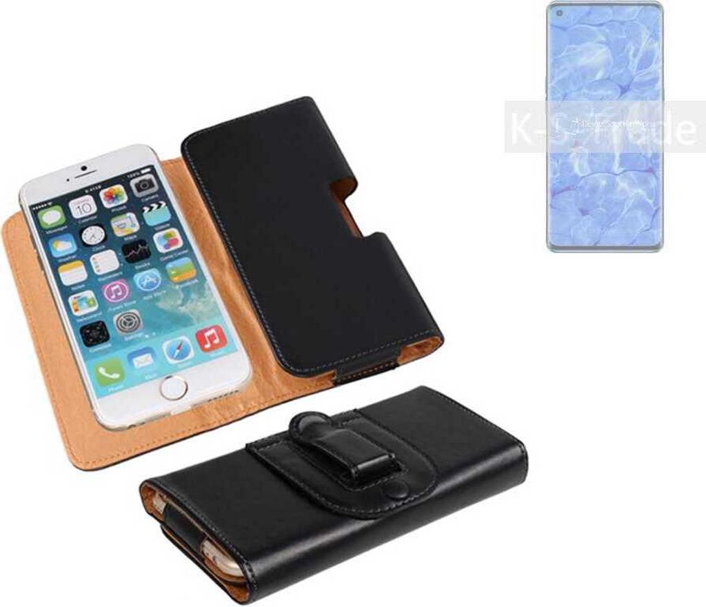 K-S-Trade Schützhülle Handyhülle kompatibel mit Oppo Reno6 Pro+ 5G Holster Gürtel Tasche Schutzhülle Handy-Tasche Smartphone Case Seitentasche