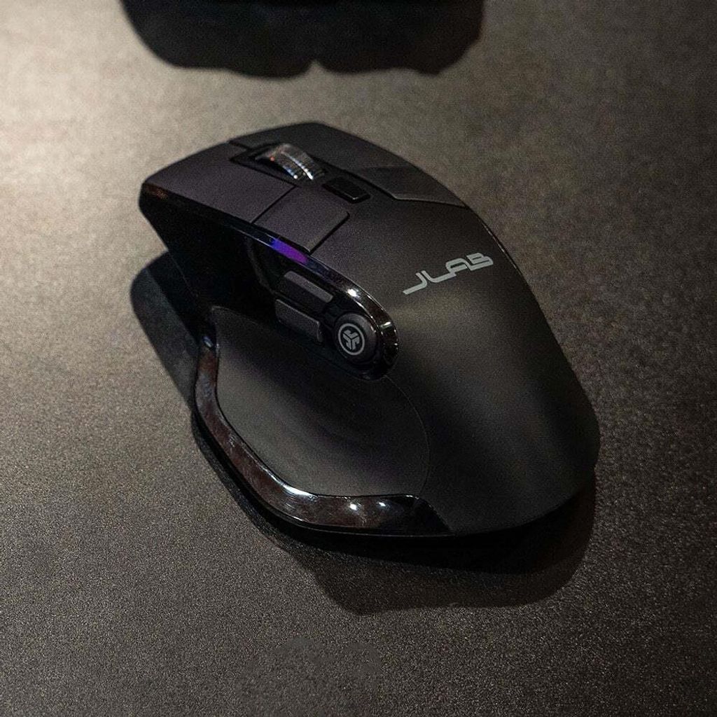 JLab Epic Bluetooth-Maus, Ergonomisches Design, 9 Tasten Verbindung über Bluetooth oder USB-Dongle, Kompatibel mit Windows, Mac OS und Chrome OS (...