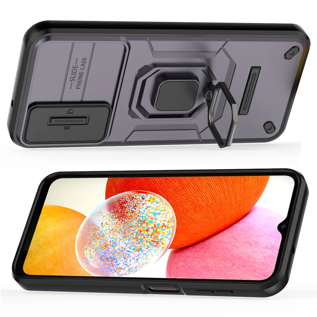 Cover Viola Samsung A14 5G - Design Moderno e Protezione Fotocamera - 3