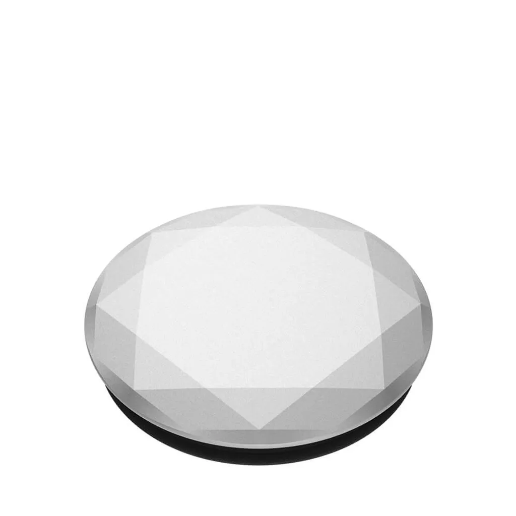 PopGrip PopSockets Metallic Diamond Silver : Support de doigt Premium