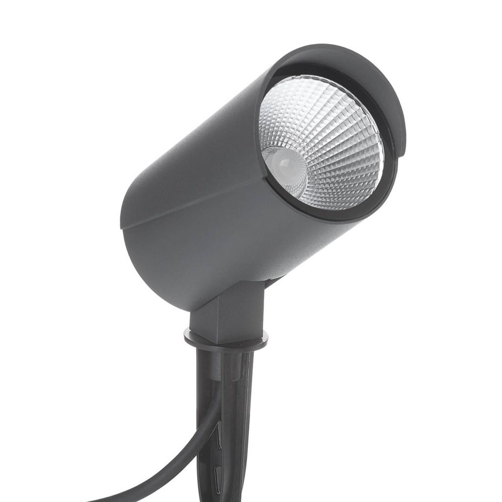 Lucande LED-Außenstrahler Anton, Erdspieß, anthrazit, Produktbild 