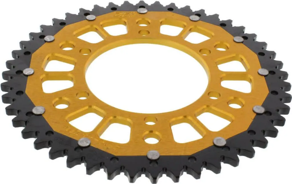 Couronne ZF Pignon 48 dents pas 525 Or et Noir pour Moto Triumph