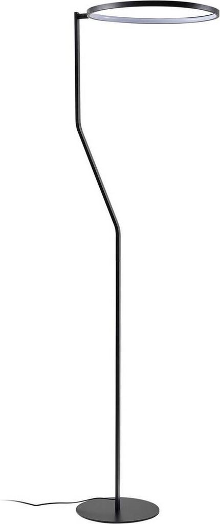 Lindby LED-Stehleuchte Rayon, schwarz, Metall, Höhe 150,3 cm
