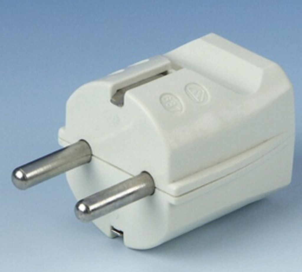 Schutzkontakt-Stecker, Weiß