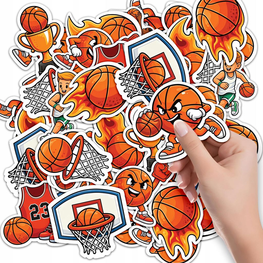 STICKER ETIKETTEN HEFT 10 St. - Basketball Sport Fußball Produktbild 