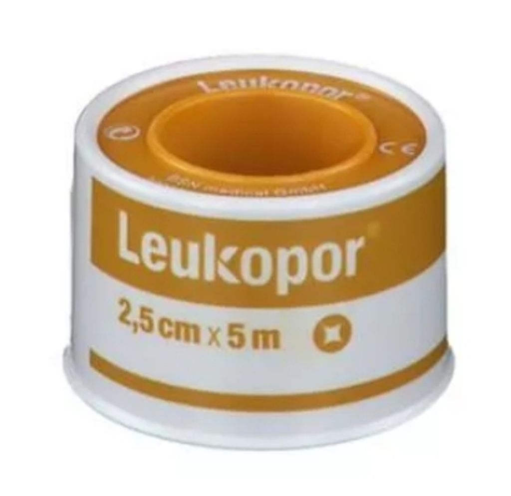 Leukopor, Plaster 2,5cm x 5m, 1 sztuka - Długi termin Obrázok produktu 