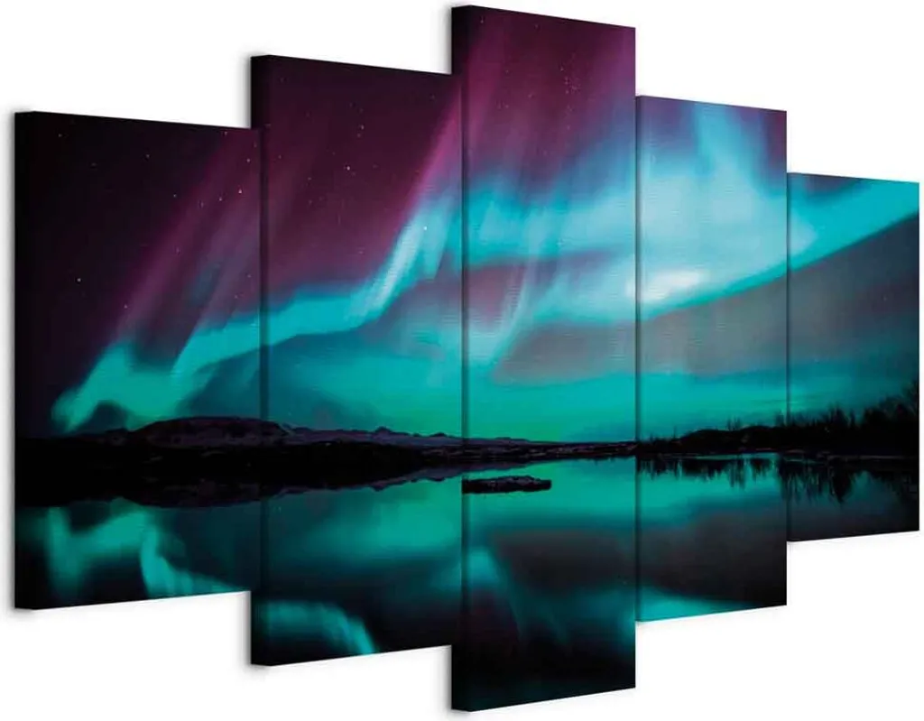 Quadro Luce Notturna II 200x100 cm | Stampa su Tela Paesaggio Moderno
