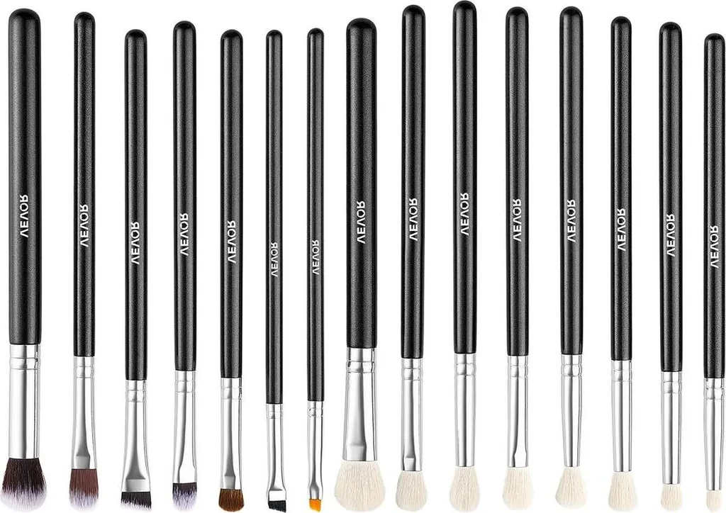 Pennelli Trucco Vegani Set 15 Pezzi - Morbidi, Professionali ed Economici