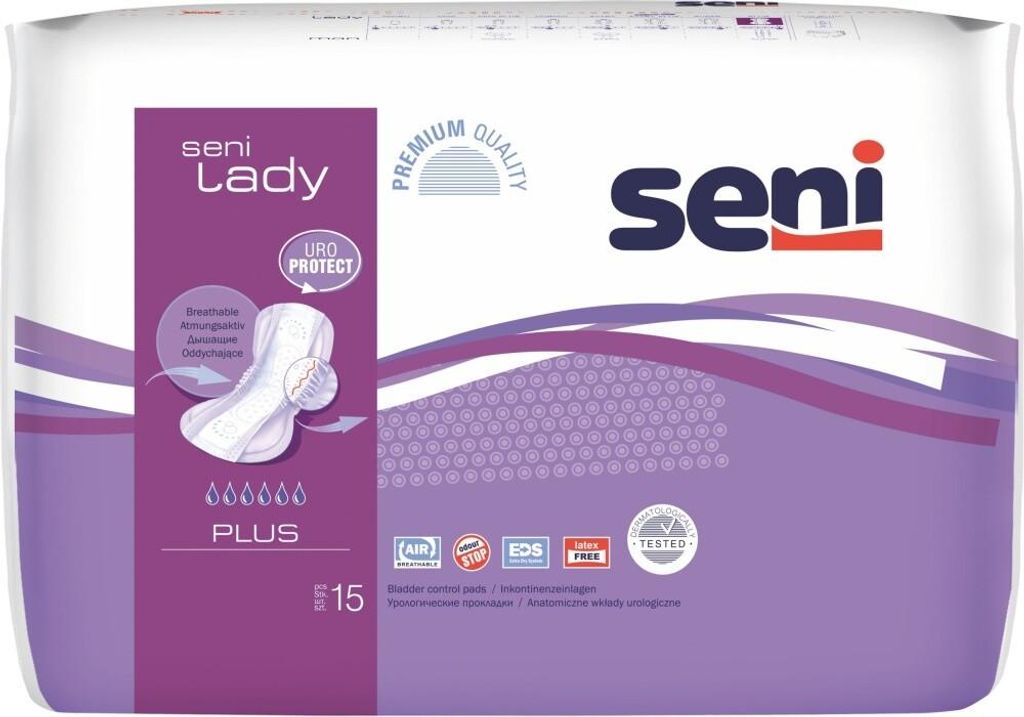 SENI Lady Inkontinenzeinlage plus 15St PZN 03572174 Produktbild 