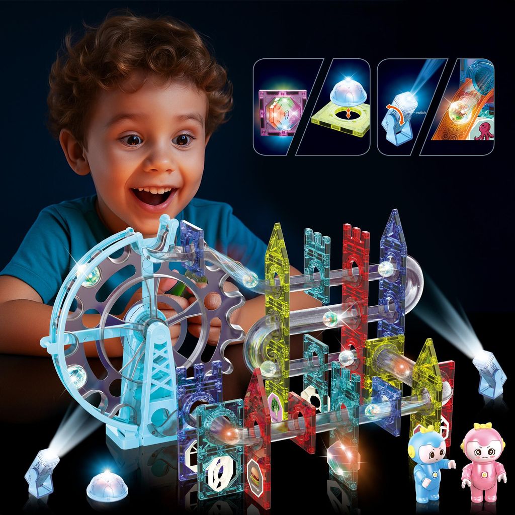 Magic Magnetic Blocks 120 pièces STEM carreaux magnétiques Image du produit 