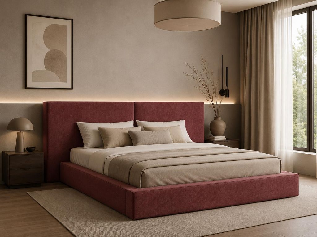 MOEBLO Polsterbett Bett 06 – Doppelbett mit gepolstertem Produktbild 
