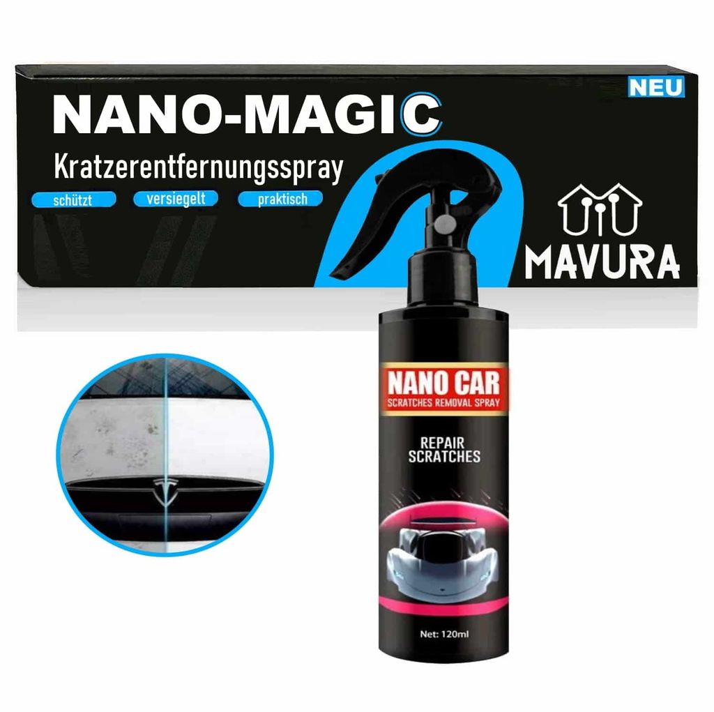 NANO-MAGIC magisches Auto Kratzerentfernungsspray Kratzer Entferner Lackreiniger (Nano Lack Spray Reparatur Aufbereitung,