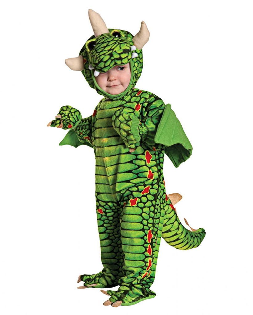 Drachen Faschings Kostüm für Kleinkinder Größe: M