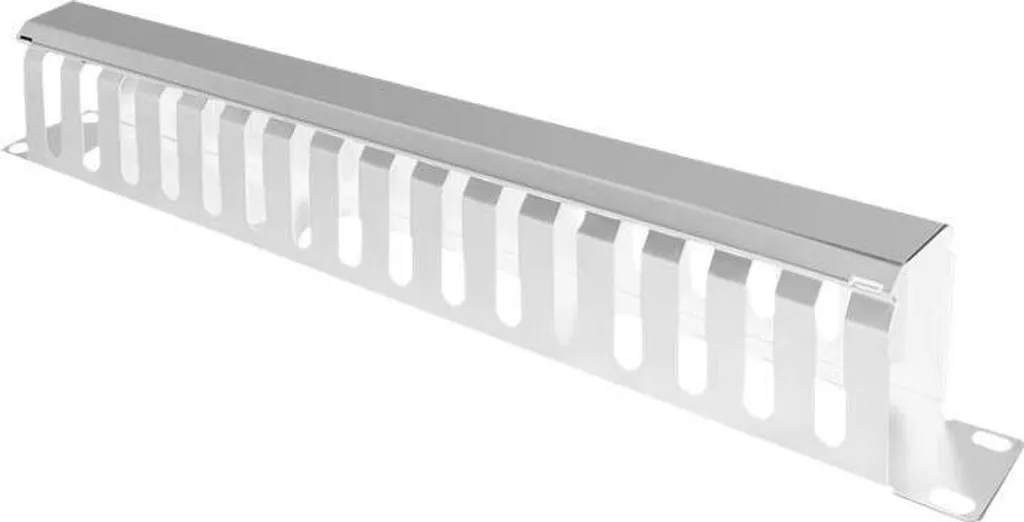 Guide de Câbles 1U pour Rack 19'' avec Panneau Métallique Gris et Capot