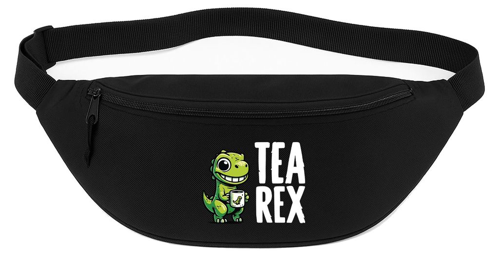 Huuraa Bauchtasche Tea Rex Dinosaurier 2,5 Liter Black Polyester Crossbody Bag Geschenkidee