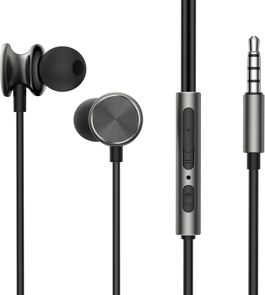 Joyroom Verkabelte In-Ear Kopfhörer mit Fernbedienung 1.2M Kabel Dunkelgrau