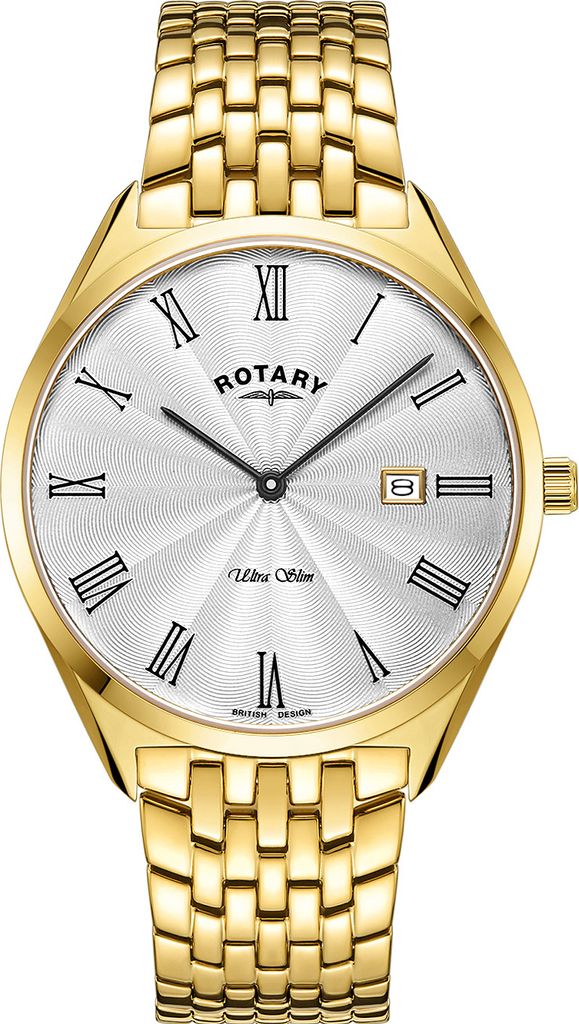 Rotary GB08013/01 Ultra Slim Herrenuhr 38mm 5ATM
