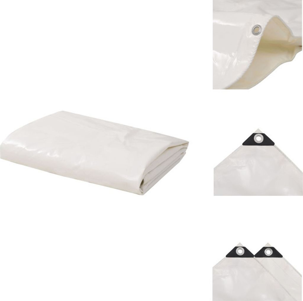 vidaXL Abdeckplane 650 g/m² 1,5 x 10 m Weiß - Planen