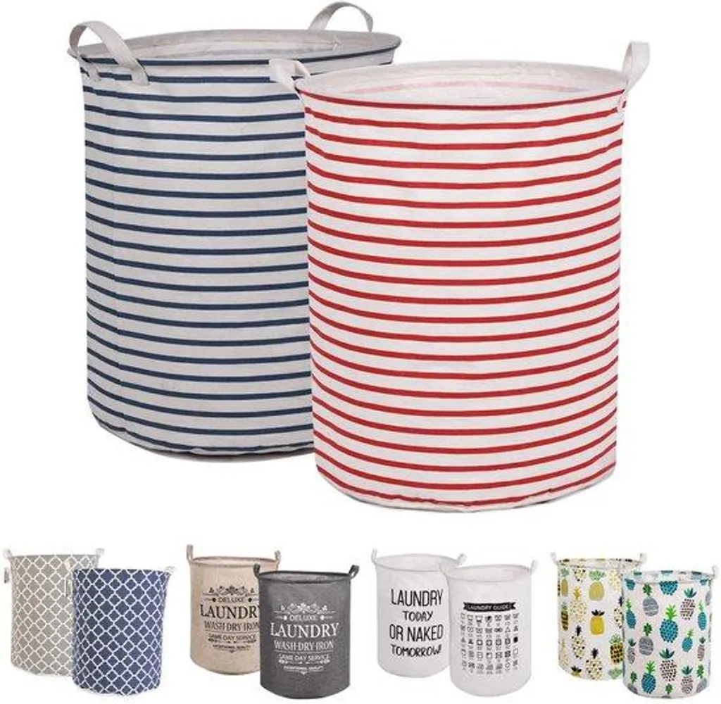 Fini le désordre : lot de 2 paniers à linge pliables 45x35 cm M