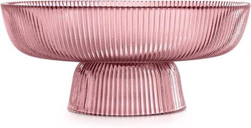 Frischhalter auf Fuß - 26 cm Durchmesser - Moderne einfaches Design - Rot - Für Früchte Snacks Desserts Süßigkeiten Kekse und mehr