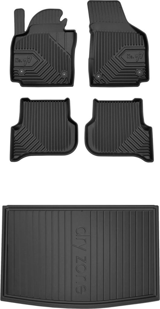 FROGUM Gummimatten Auto Fußmatten + Kofferraummatte für VW Golf Plus 2005-2014