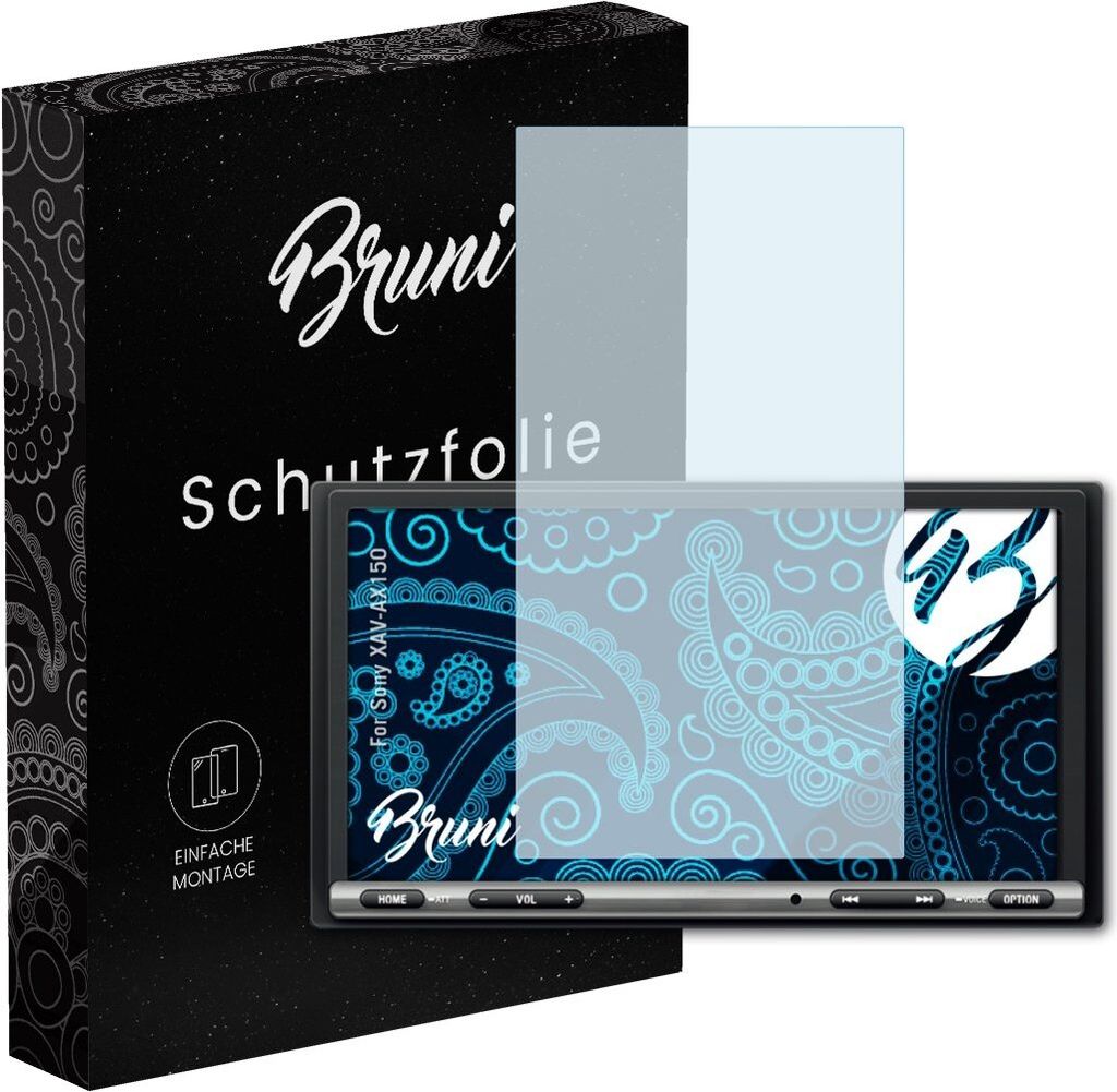 Bruni Basics-Clear 2x Schutzfolie kompatibel mit Sony XAV-AX150 Folie