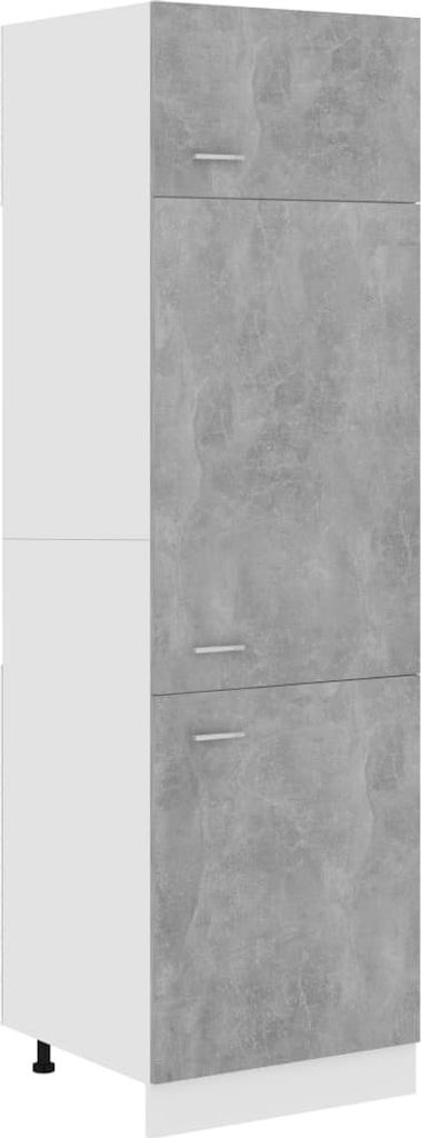 vidaXL Chłodzona szafka ścienna betonowo-szara 60x57x207 cm Zdjęcie produktu 4