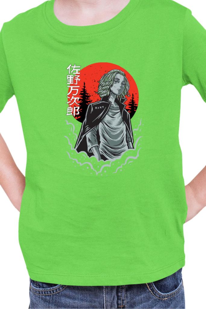 Kinder T-Shirt Manga Japan Anime Comics Animation Tokyo Anime Revengers 0020, 7-8 Jahr - 128 / Lime