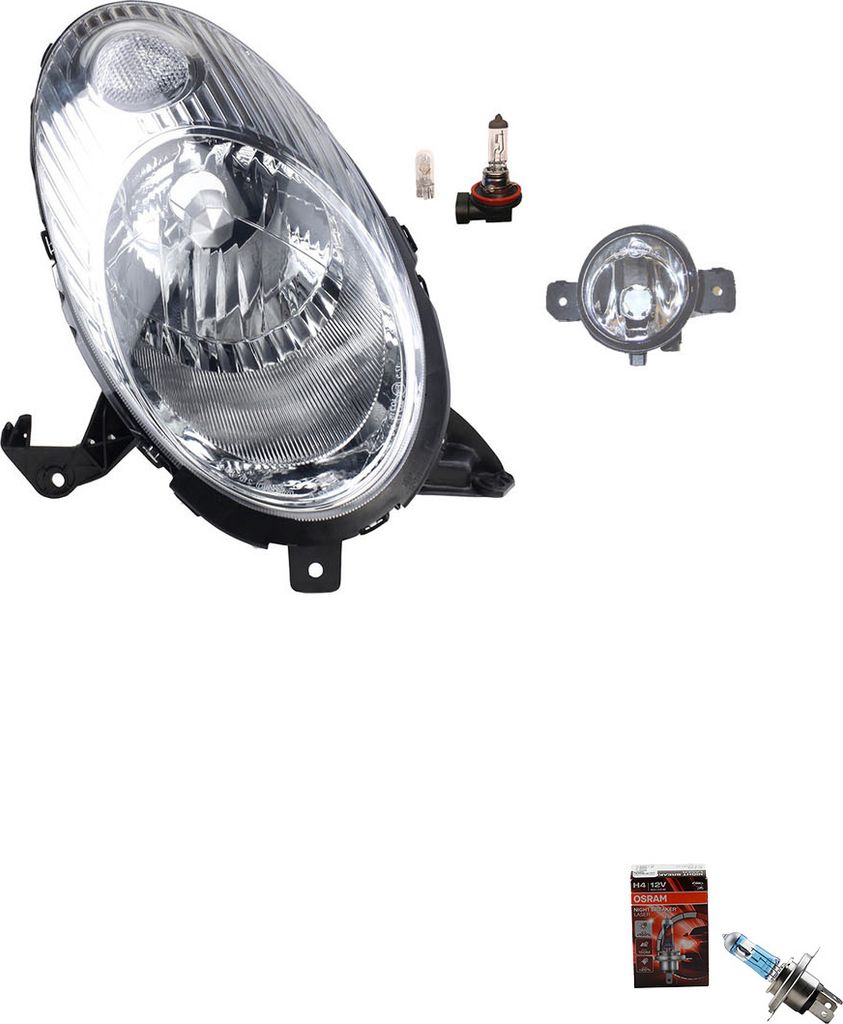 Johns, Scheinwerfer Osram Night Breaker Laser passend für Nissan Micra K12 01/03-04/05R 26010AX700 26010BC50B 8200002470 2615089925 26150AU325 B4A...