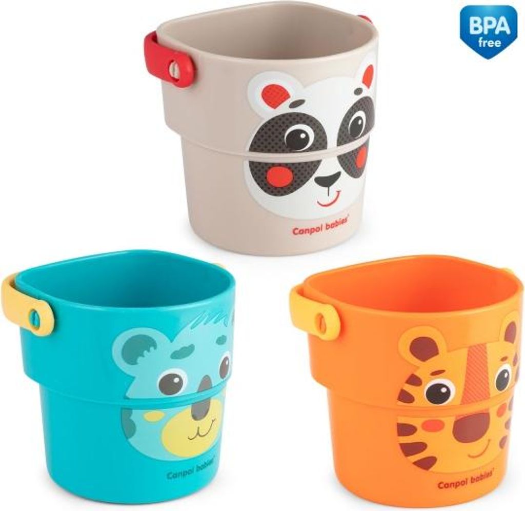 Canpol babies Hello Little Bathing Cups - 3 Stück