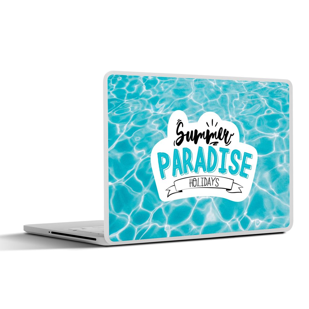 MuchoWow Laptop Aufkleber Sticker Cover Sommer - Sprichwort - Paradies 30x22 cm - Laptop-Sticker