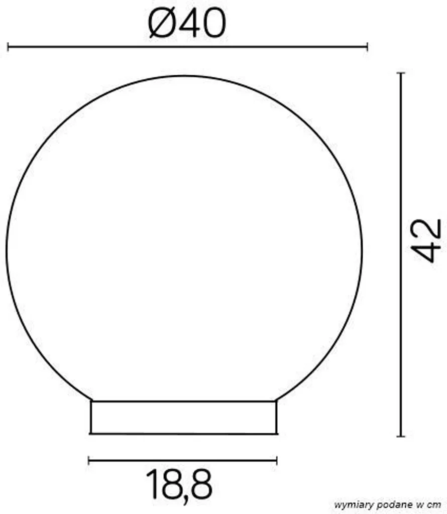 Globe de jardin 40 cm étanche IP44 blanc avec diffuseur haute qualité - 4