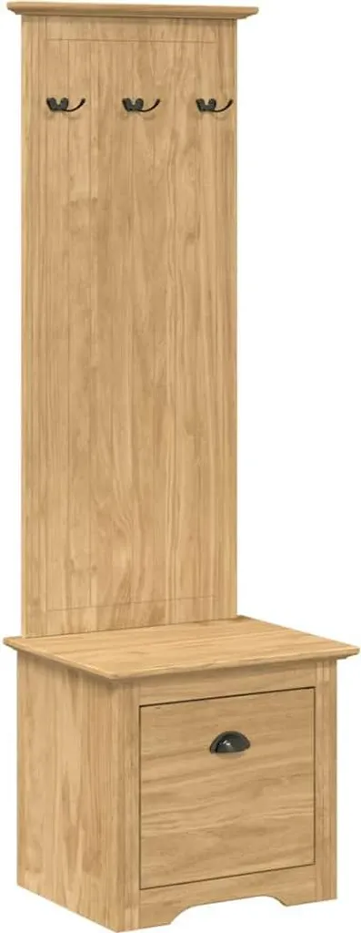 Armoire d'entrée BODO gain de place 50 cm marron miel pour entrée étroite