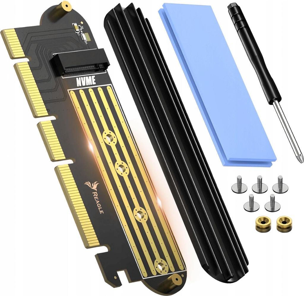 M.2 Ssd Nvme Pci-E 4.0 X16 X8 X4 64 Gbps Reagle Adapter – Steckplatzadapter Für Superschnelle Datenübertragung Über Dem Sata-Standard
