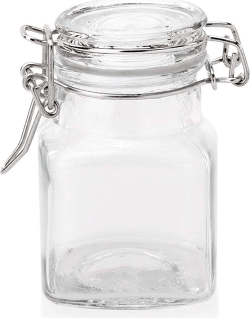 66x Bügelverschlussglas Deckel mit Dichtung 100 ml Einmachglas Ø 4 cm