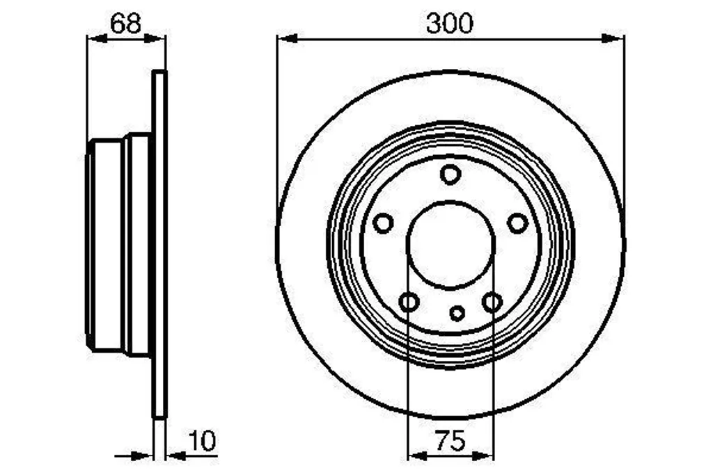 Jeu de Disques de Frein Bosch pour Rénovation Freinage BMW 7 E32 x2