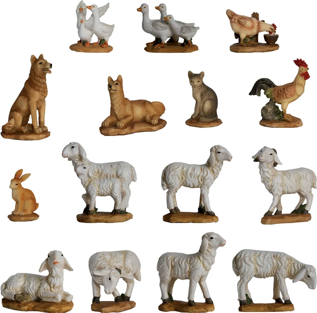 Figure Presepe Dettagliate 15x Set FADEDA - Decorazione Tavola 6cm