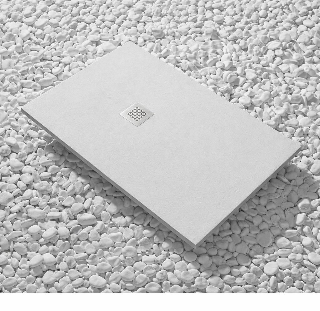 Duschwanne 85X170 cm Vulcano Line Slim Hellgrau Ral 7035 Produktbild 