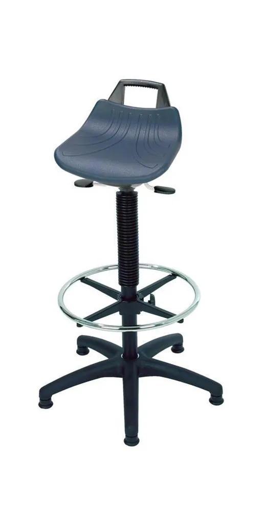 Siège assis-debout ergonomique polyuréthane avec piétement coudé LOTZ